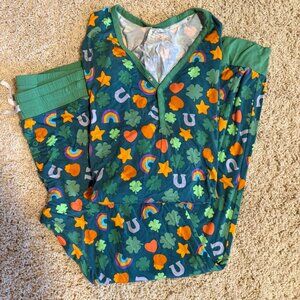 🌈 Little Sleepies "Lucky" Shamrock Pajama Set – Women's Medium 🌈